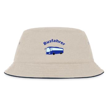 Busfahrer Design - Kinder Bucket Hat - Natur/Navy - Vorne