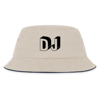 DJ - Kinder Bucket Hat - Natur/Navy - Vorne