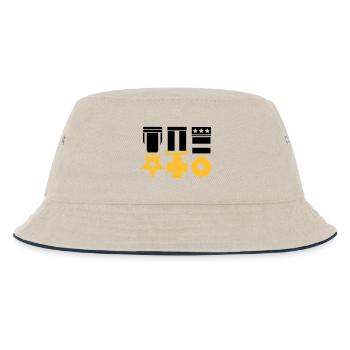 medals - Kids’ Bucket Hat - ecru/navy - Front