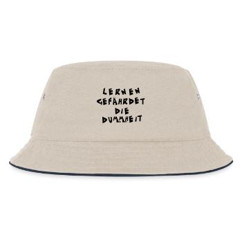 Lernen gefährdet die Dummheit - Kinder Bucket Hat - Natur/Navy - Vorne