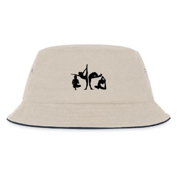 4 women in yoga exercise - Kids’ Bucket Hat - ecru/navy - Front