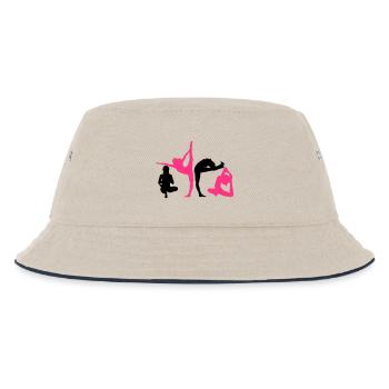 4 women in yoga exercise - Kids’ Bucket Hat - ecru/navy - Front