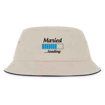 Maried ...loading - Wedding - Kinder Bucket Hat - Natur/Navy - Vorne
