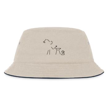 schmied mit hufeisen - Kinder Bucket Hat - Natur/Navy - Vorne