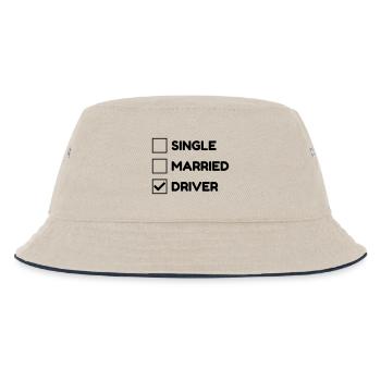 Fahrer Fahren Sport Auto Spieler - Kinder Bucket Hat - Natur/Navy - Vorne