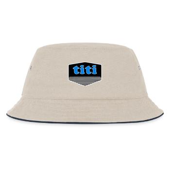 Titi - Kids’ Bucket Hat - ecru/navy - Front