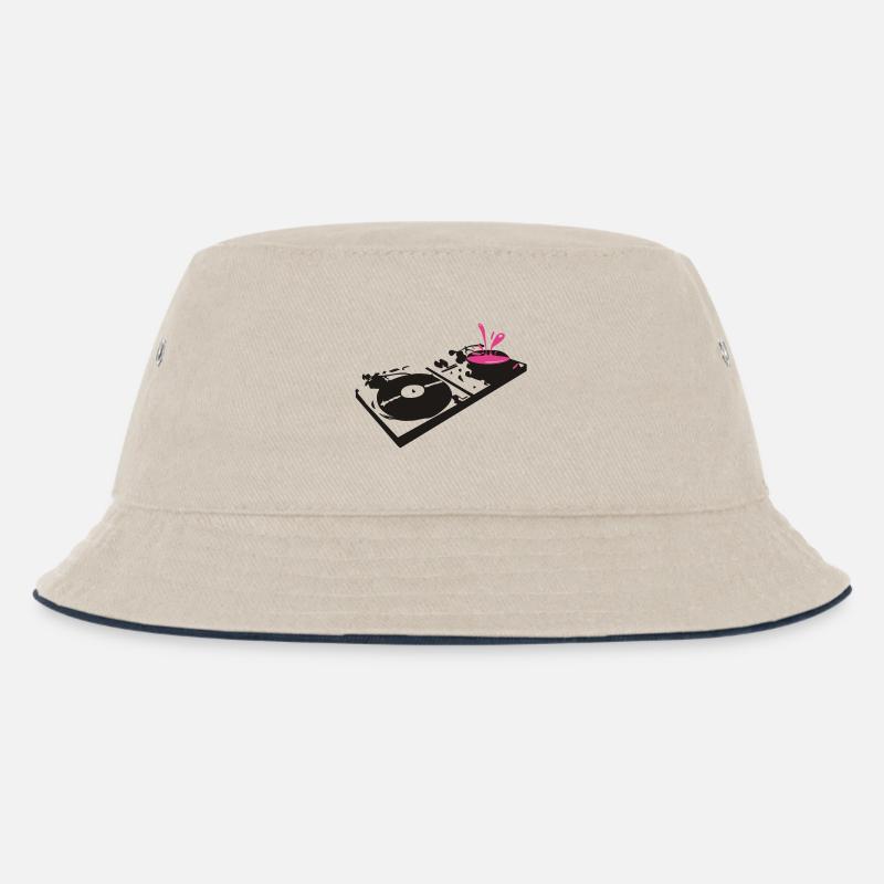 Turntable - Kinder Bucket Hat - Natur/Navy