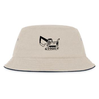 Baggerfahrer für alle Bagger- Helden - Kinder Bucket Hat - Natur/Navy - Vorne
