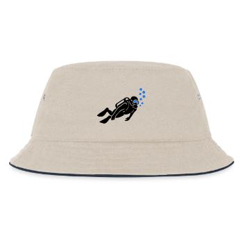 Silhouette de plongeur Plongée - Bob Enfant - blanc cassé/bleu marine - Devant