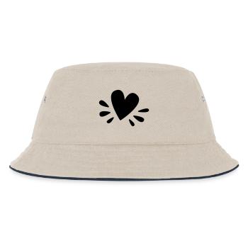 Joli cœur en signe d’amour - Bob Enfant - blanc cassé/bleu marine - Devant