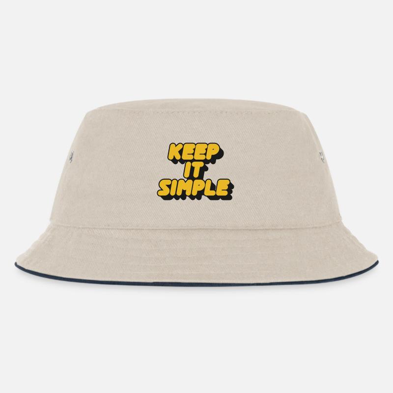 Keep It Simple Retro Bold - Kinder Bucket Hat - Natur/Navy