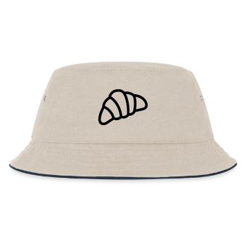 crescent - Kids’ Bucket Hat - ecru/navy - Front