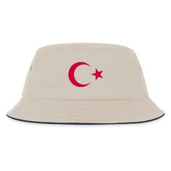 Roter Halbmond und Stern Türkei - Kinder Bucket Hat - Natur/Navy - Vorne