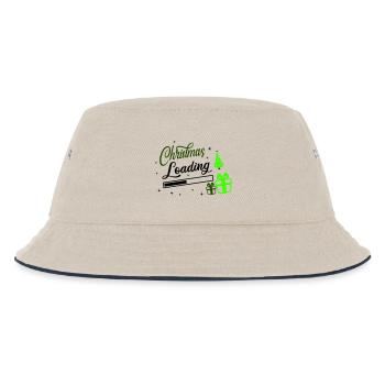 Christmas Loading - Kinder Bucket Hat - Natur/Navy - Vorne