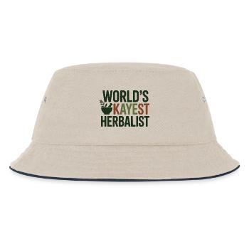Herbalist Worlds Kayest Botanical Professional  - Kids’ Bucket Hat - ecru/navy - Front