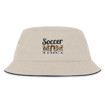 Women's Leopard Soccer MOM Shirt - Kids’ Bucket Hat - ecru/navy - Front