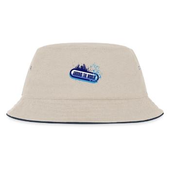 Rund um die Welt – Floral Blue Foam - Kinder Bucket Hat - Natur/Navy - Vorne