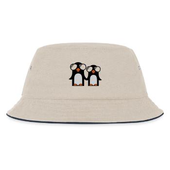 funky penguins - Kids’ Bucket Hat - ecru/navy - Front