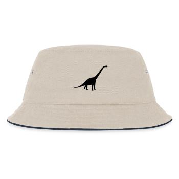 Dinosaur - Long Neck - Kids’ Bucket Hat - ecru/navy - Front