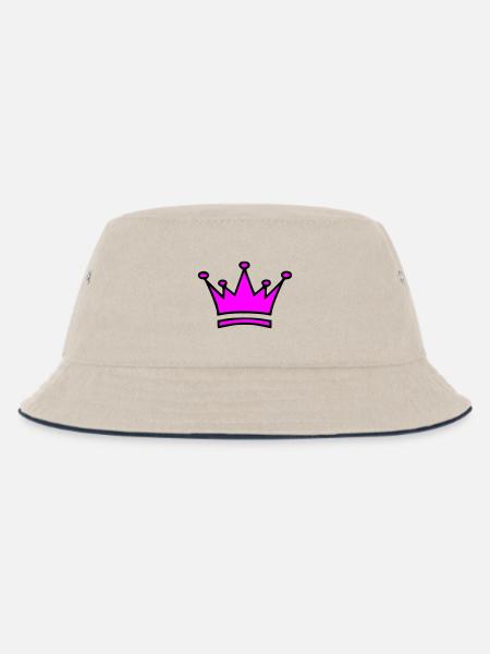 KRONE - Kinder Bucket Hat - Natur/Navy