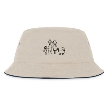 Familie - Kinder Bucket Hat - Natur/Navy - Vorne