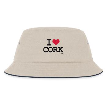 i love cork by wam - Kids’ Bucket Hat - ecru/navy - Front