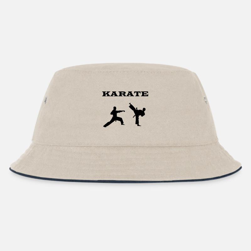 karate - Kinder Bucket Hat - Natur/Navy