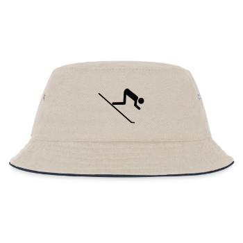 ski - Kinder Bucket Hat - Natur/Navy - Vorne