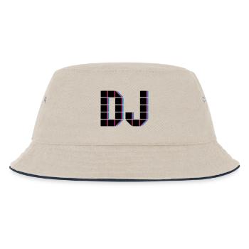 DJ - Kinder Bucket Hat - Natur/Navy - Vorne