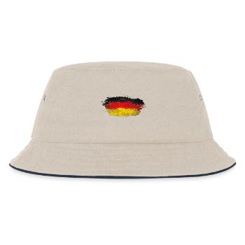 Deutschland Splatter - Kinder Bucket Hat - Natur/Navy - Vorne