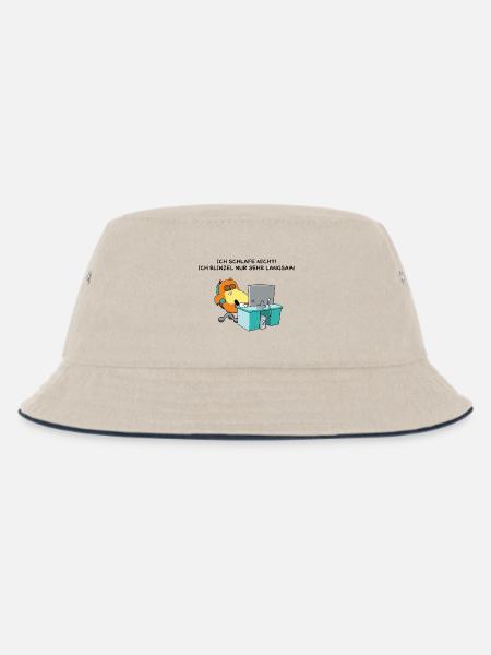 Hamster Blinzel - Kinder Bucket Hat - Natur/Navy