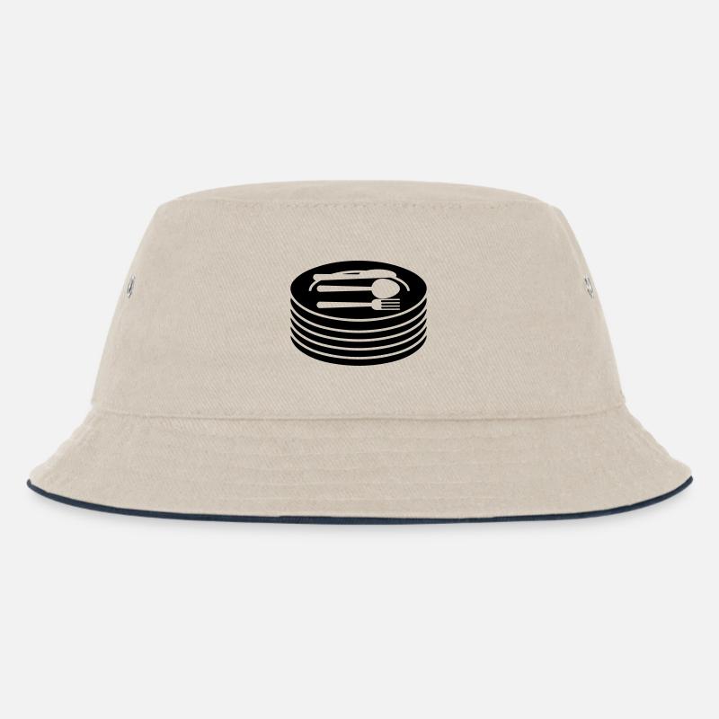 Geschirr Teller Besteck - Kinder Bucket Hat - Natur/Navy