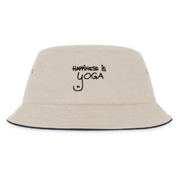 happiness is yoga - Kinder Bucket Hat - Natur/Navy - Vorne
