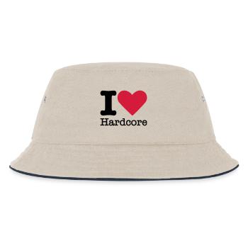 I Love Hardcore - Kids’ Bucket Hat - ecru/navy - Front