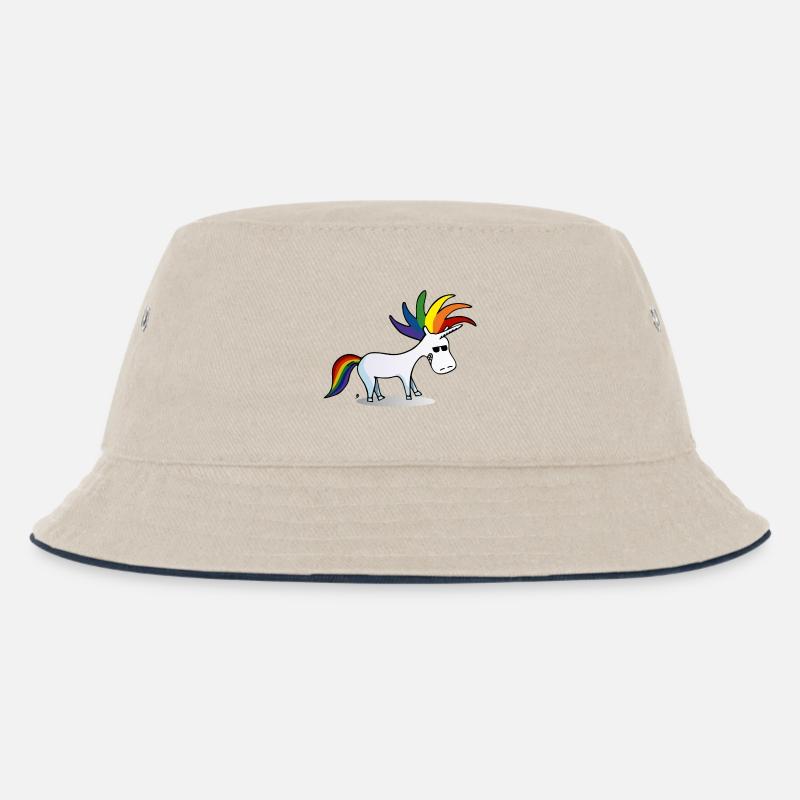 Punk Einhorn - Kinder Bucket Hat - Natur/Navy