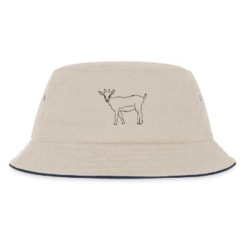 Ziege - Kinder Bucket Hat - Natur/Navy - Vorne