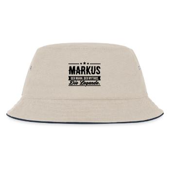 Mann Mythos Legende Markus - Kinder Bucket Hat - Natur/Navy - Vorne