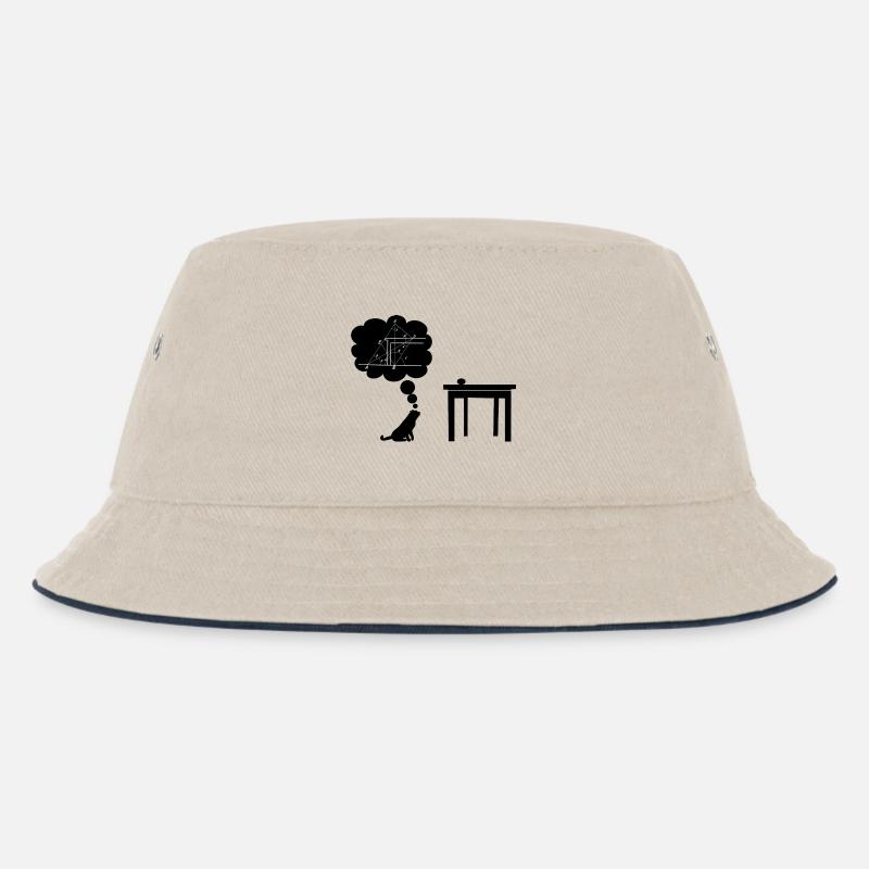 Katze sciencest Springen - Kinder Bucket Hat - Natur/Navy