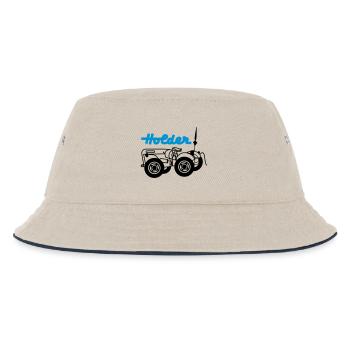 Holder mit Schriftzug - Kinder Bucket Hat - Natur/Navy - Vorne