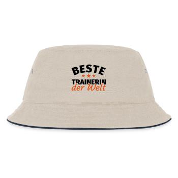 Trainerin Geschenk - Kinder Bucket Hat - Natur/Navy - Vorne