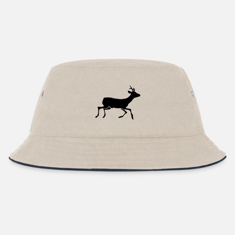 Roe - Kids’ Bucket Hat - ecru/navy