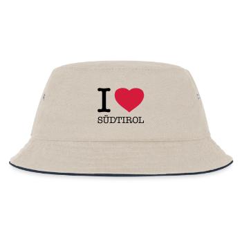 I LOVE SÜDTIROL - Kinder Bucket Hat - Natur/Navy - Vorne