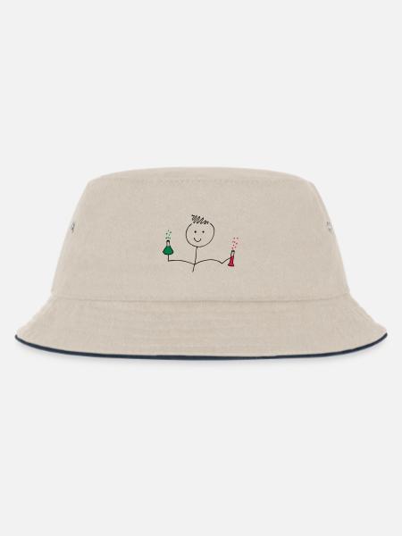 chemistry school - Kids’ Bucket Hat - ecru/navy