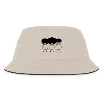 Funky Chicks - Kids’ Bucket Hat - ecru/navy - Front