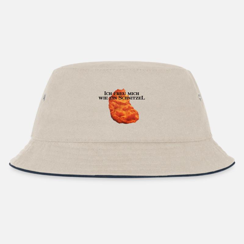 Ich freu mich wie ein Schnitzel - Kinder Bucket Hat - Natur/Navy