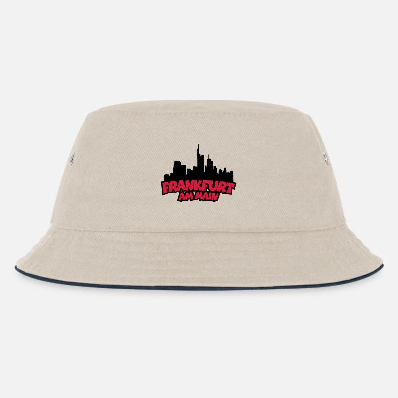 Frankfurt am Main Skyline - Kinder Bucket Hat - Natur/Navy