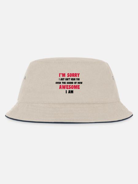Awesome - Kids’ Bucket Hat - ecru/navy