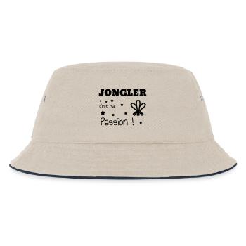 Juggler Juggling Jongleur Jonglieren Jonglerie - Kids’ Bucket Hat - ecru/navy - Front