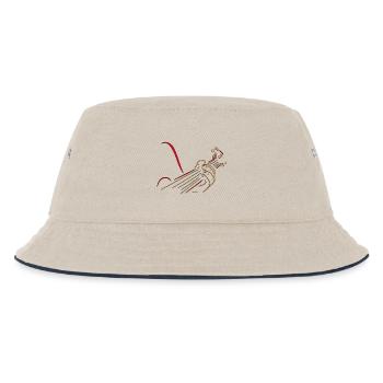 Gitarrist Gitarrist Gitarrist Musiker Bandinstrument # - Kinder Bucket Hat - Natur/Navy - Vorne