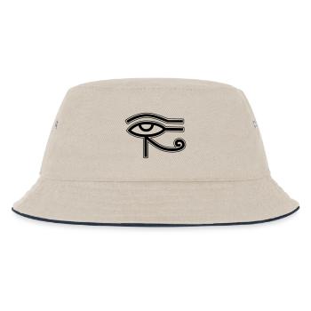 Auge Horus Ägypten - Kinder Bucket Hat - Natur/Navy - Vorne